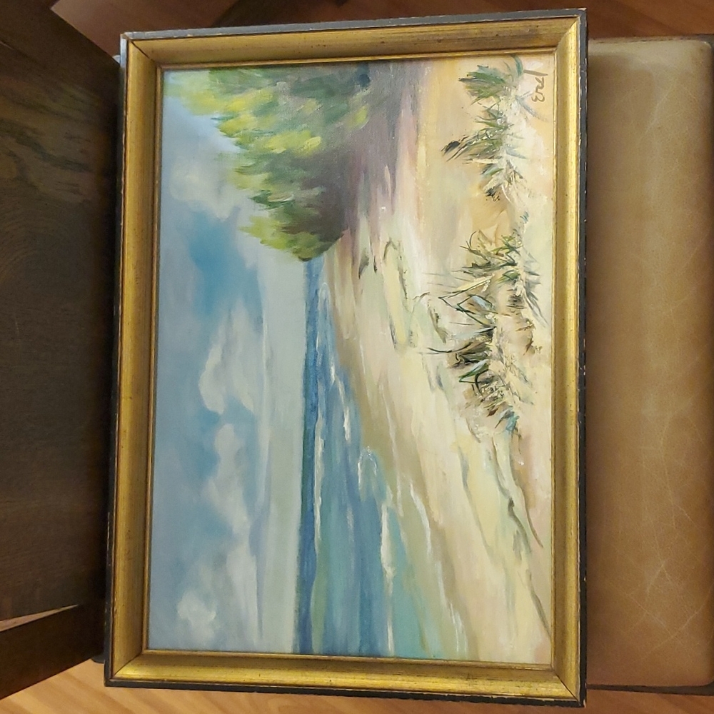Framed Beach Painting